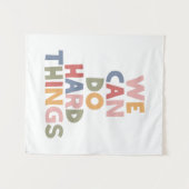 We kunnen harde dingen doen wandkleed (Voorkant (horizontaal))