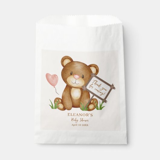 We kunnen het Baby shower afwachten. Bedankzakje (Voorkant)