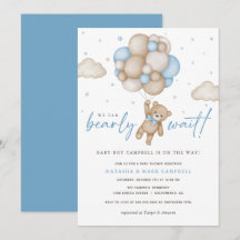 We kunnen het Baby shower van een jongen afwachten