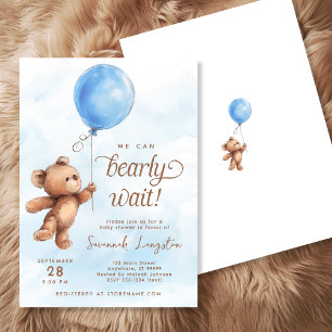 We kunnen het Baby shower van een jongen afwachten Kaart