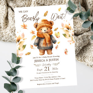 We kunnen het Baby shower van Herfst afwachten Kaart