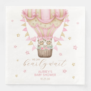 We kunnen het Baby shower van twee meisjes afwacht Servet