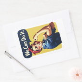 We kunnen het | Beroemd feminisme Rechthoekige Sticker (Envelop)