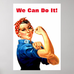 We kunnen het doen met de Riveter WII Propaganda Poster