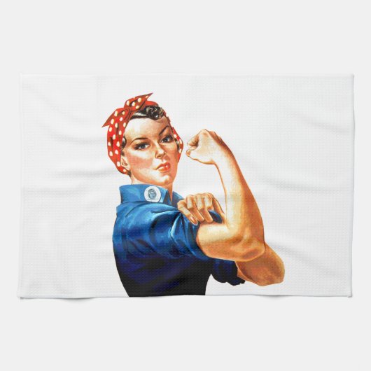 We kunnen het doen met de Riveter WII Propaganda Theedoek (Horizontaal)