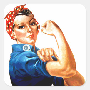 We kunnen het doen met de Riveter WII Propaganda Vierkante Sticker