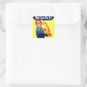 We kunnen het doen vierkante sticker (Tas)