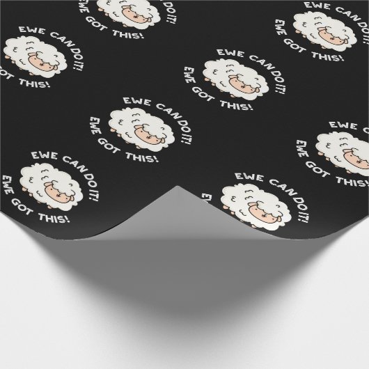 We kunnen het doen, we hebben een grappige schaap cadeaupapier (Hoek)