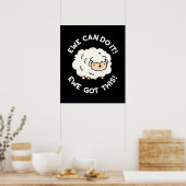 We kunnen het doen, we hebben een grappige schaap  poster (Keuken)