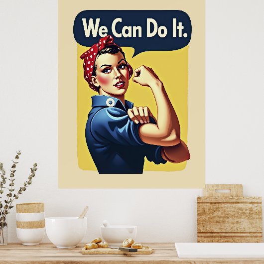 We kunnen het | feminisme poster (Keuken)