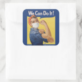 We kunnen het! Rosie de Riveter 2020 Vierkante Sticker (Tas)