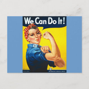 We kunnen het! Rosie de Riveter Briefkaart