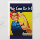 We kunnen het rosie de Riveter Briefpapier (Voorkant / Achterkant)