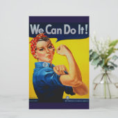 We kunnen het rosie de Riveter Briefpapier (Staand voorkant)