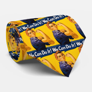 We kunnen het! Rosie de Riveter  Cool Retro Stropdas