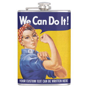 We kunnen het! Rosie de Riveter Heupfles