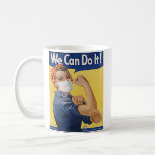 We kunnen het! Rosie de Riveter Pandemic Edition Koffiemok