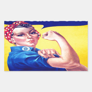 We kunnen het rosie de Riveter Rechthoekige Sticker