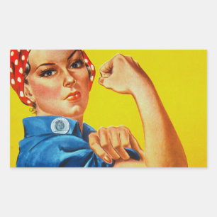 We kunnen het rosie de Riveter Rechthoekige Sticker