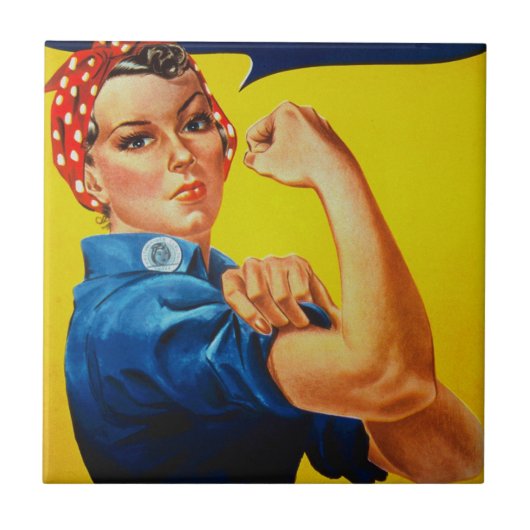 We kunnen het rosie de Riveter Tegeltje (Voorkant)