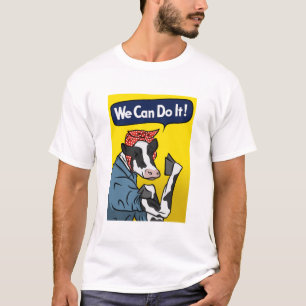 We kunnen het! Rosie de Riveter Vegan Cow T-shirt