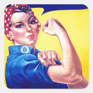 We kunnen het rosie de Riveter Vierkante Sticker