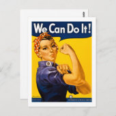 We kunnen het! Rosie de Riveter  WW2 Briefkaart (Voorkant / Achterkant)