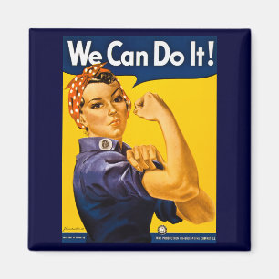 We kunnen het! Rosie de Riveter WW2 Magneet