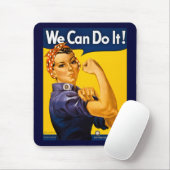 We kunnen het! Rosie de Riveter  WW2 Muismat (Met muis)