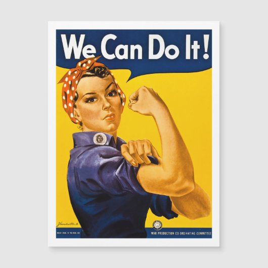 We kunnen het! Rosie de Riveter  WW2 Postca (Voorkant)