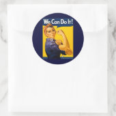 We kunnen het! Rosie de Riveter  WW2 Ronde Sticker (Tas)