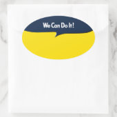 We kunnen het Rosie doen Ovale Sticker (Tas)