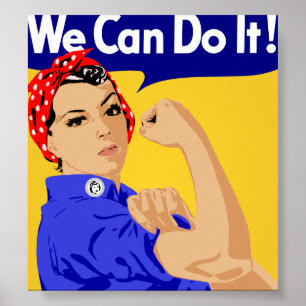 We kunnen het! Rosie The Riveter WII Poster