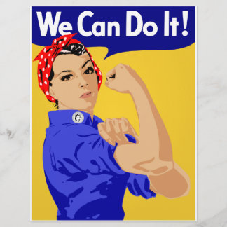 We kunnen het! Rosie The Riveter WII Poster Flyer