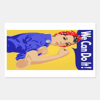 We kunnen het! Rosie The Riveter WII Poster Rechthoekige Sticker