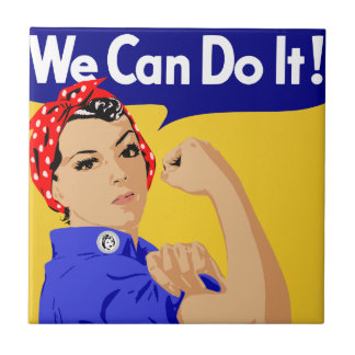We kunnen het! Rosie The Riveter WII Poster Tegeltje