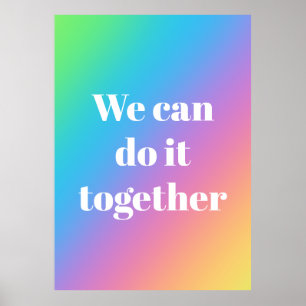 We kunnen het samen doen met regenboogPoster Poster