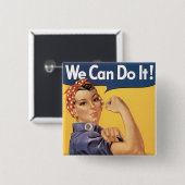 We kunnen het! vierkante button 5,1 cm (Voorkant /achterkant)