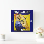 We kunnen het! vierkante klok (Huis)