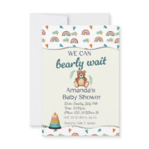 We kunnen nauwelijks wachten baby douche uitnodigi