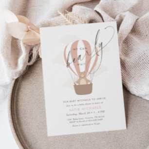 We kunnen nauwelijks wachten   Baby Meisje Roze Lu Kaart