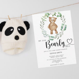 We kunnen nauwelijks wachten baby shower kaart