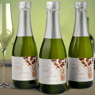 We kunnen nauwelijks wachten! Baby shower Moussere Sparkling Wijnetiket