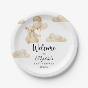 We kunnen nauwelijks wachten baby shower papieren bordje