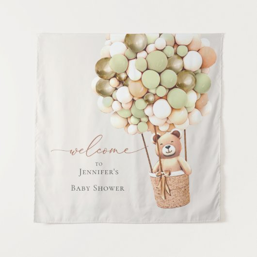 We kunnen nauwelijks wachten! Baby Shower Tapijt Wandkleed (Voorkant)