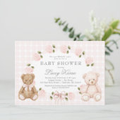We kunnen nauwelijks wachten baby shower uitnodigi kaart (Staand voorkant)