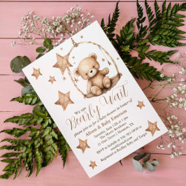 "We kunnen nauwelijks wachten" Cradle Baby shower  Kaart