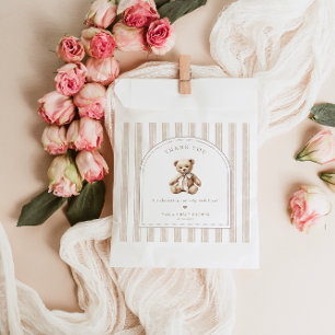 We kunnen nauwelijks wachten elegante Baby shower  Bedankzakje