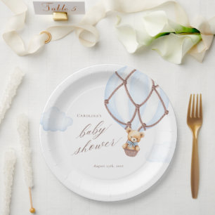 We kunnen nauwelijks wachten! Hete Luchtballon Bab Papieren Bordje