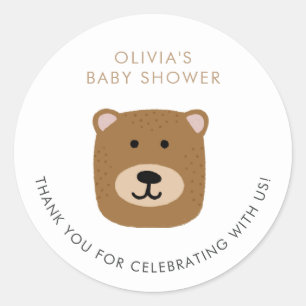 We kunnen nauwelijks wachten Jongens Baby Shower B Ronde Sticker